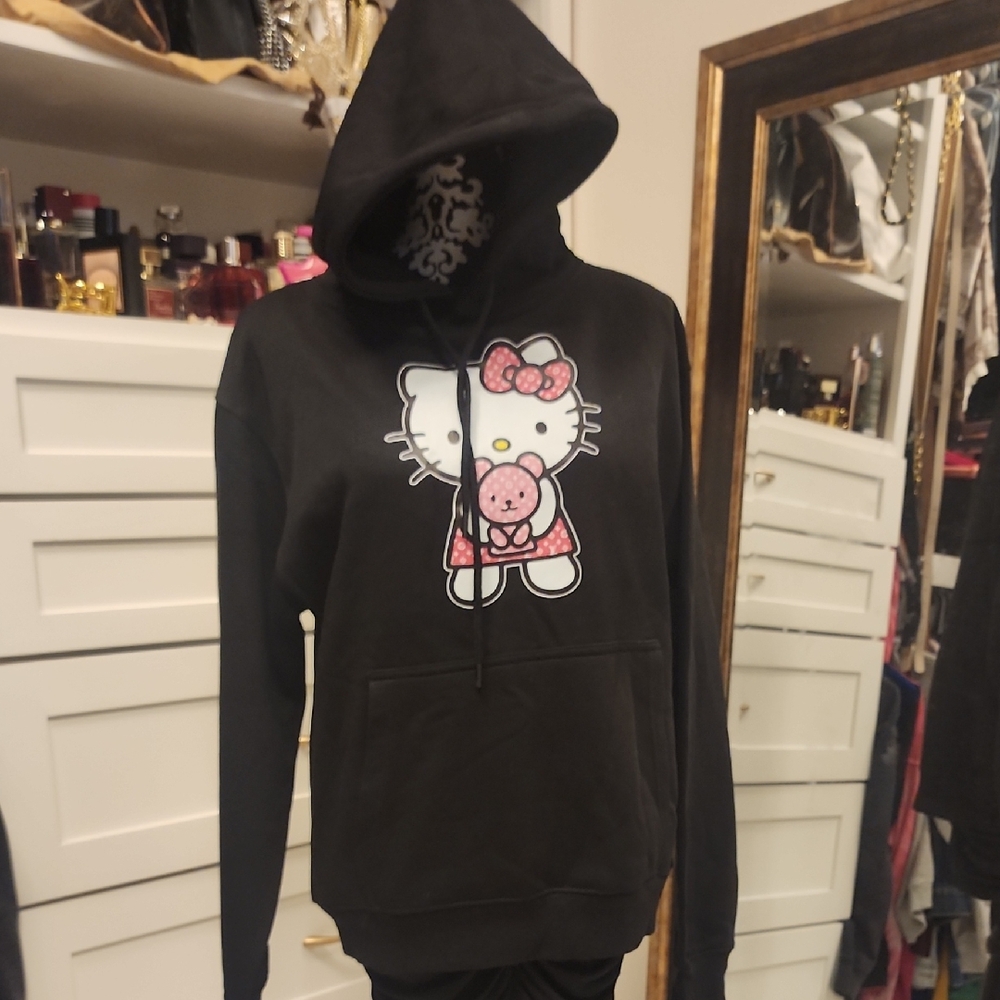 OWNYC CUSTOM Hello Kitty Black And Pink Hoodie